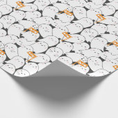 ブーの旗が立つ可愛い混雑幽霊 ラッピングペーパー (角)