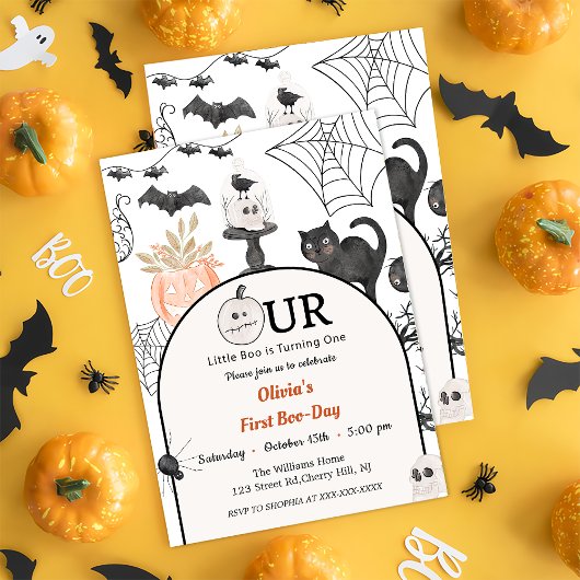 ブーの1歳の誕生日 おちびのブーが1歳に  招待状