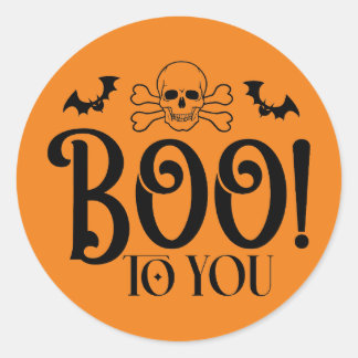 ブーへハロウィーンステッカー ラウンドシール