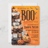 ブーほとんどパンプキンおむつケーキ赤ちゃんシャワー 招待状 (正面)