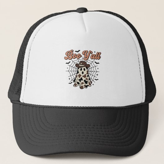 ブーやぁ ウエスタンゴースト ハロウィンデザイン キャップ (正面)