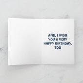 ブーやハッピーバースデーをのぞき見る カード (内部)