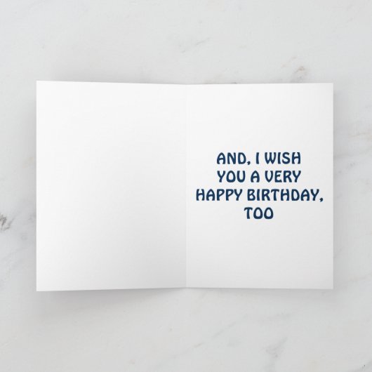 ブーやハッピーバースデーをのぞき見る カード (内部)