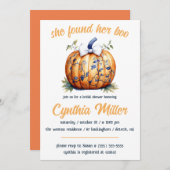 ブーを見つけた!ハロウィーンをテーマにしたブライダルシャワー 招待状 (正面/裏面)