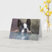 ブーを覗く カード (黄色い花)