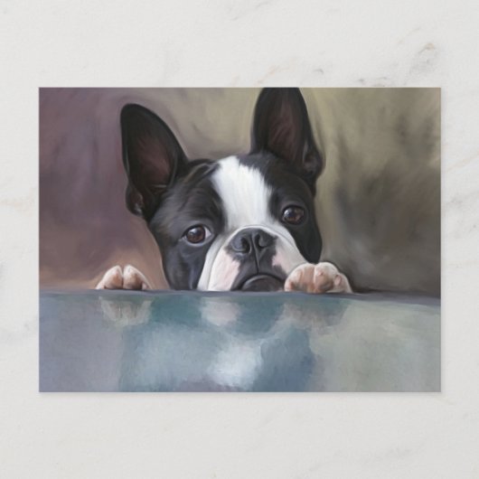 ブーを覗く ポストカード (正面)