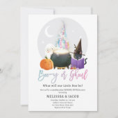 ブーイかグウルボーイガールハロウィーンジェンダーの明け 招待状 (正面)