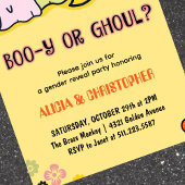 ブーイまたはグウルグルービー幽霊ハロウィーンジェンダーの明かす 招待状