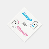 ブーイまたはグールハロウィーン幽霊ジェンダーの公開 スタンダードカクテルナプキン (角)