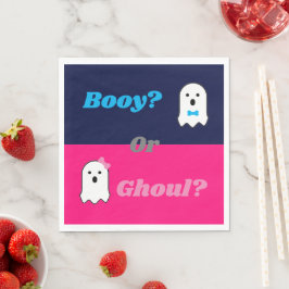 ブーイまたはグールハロウィーン幽霊ジェンダーの公開 スタンダードランチョンナプキン