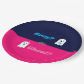 ブーイまたはグールハロウィーン幽霊ジェンダーの公開 ペーパープレート (アングル)