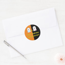 ブーイまたはグールハロウィーン幽霊ジェンダーの公開 ラウンドシール