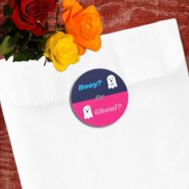 ブーイまたはグールハロウィーン幽霊ジェンダーの公開 ラウンドシール