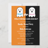 ブーイまたはグールハロウィーン幽霊ジェンダーの公開 招待状 (正面)