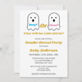 ブーイまたはグールハロウィーン幽霊ジェンダーの公開 招待状 (正面)