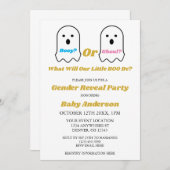 ブーイまたはグールハロウィーン幽霊ジェンダーの公開 招待状 (正面/裏面)