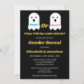 ブーイまたはグールハロウィーン幽霊ジェンダーの公開 招待状 (正面)