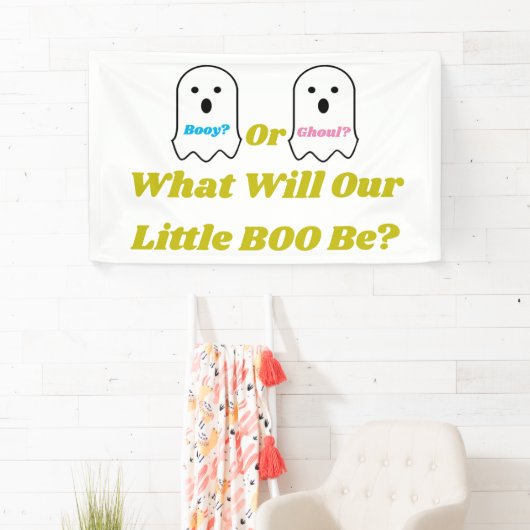 ブーイまたはグールハロウィーン幽霊ジェンダーの公開 横断幕 (インサイチュ)