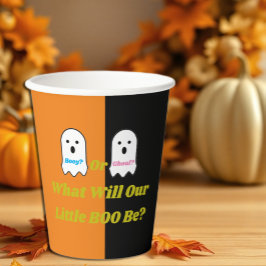 ブーイまたはグールハロウィーン幽霊ジェンダーの公開 紙コップ