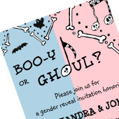 ブーイまたはグール不気味ハロウィーンジェンダーの明かす 招待状