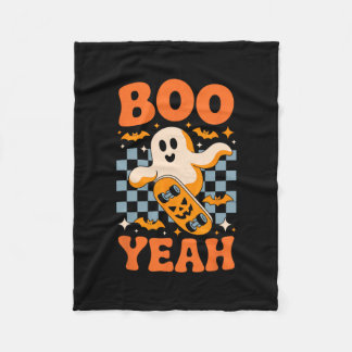 ブーイェー スケートボード ゴースト おもしろ ハロウィン スケート フリースブランケット