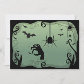 ブーイングおよび酒宴のハロウィンの招待状 招待状 (裏面)