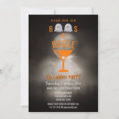 ブーイングおよび酒宴のハローウィンパーティの不気味な墓地 招待状 (正面)