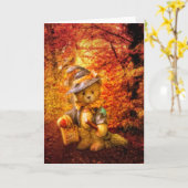 ブーイングくま カード (黄色い花)