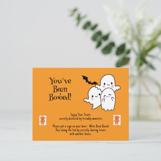 ブーイングされた私たちは可愛いハロウィーンをブーイングされている シーズンポストカード (スタンド正面)
