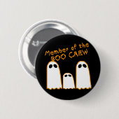 ブーイングの乗組員のおもしろいな幽霊のデザインのメンバー 缶バッジ (正面&裏面)