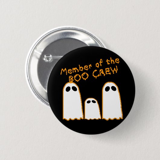 ブーイングの乗組員のおもしろいな幽霊のデザインのメンバー 缶バッジ (正面&裏面)