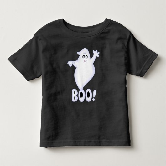 ブーイングの幽霊のハロウィンの休日の幼児のTシャツ トドラーTシャツ (正面)