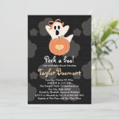 ブーイングの幽霊のベビーシャワー招待状をかいま見て下さい 招待状 (スタンド正面)