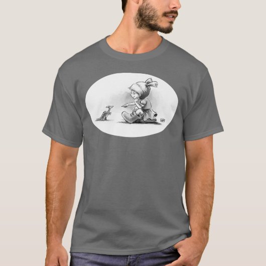 ブーイングの恐竜のティー Tシャツ (正面)