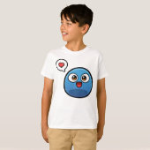 ブーイングの青プロダクト Tシャツ (正面フル)