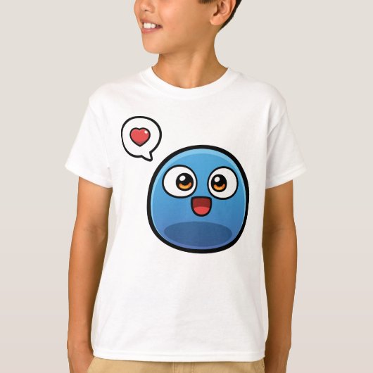 ブーイングの青プロダクト Tシャツ (正面)