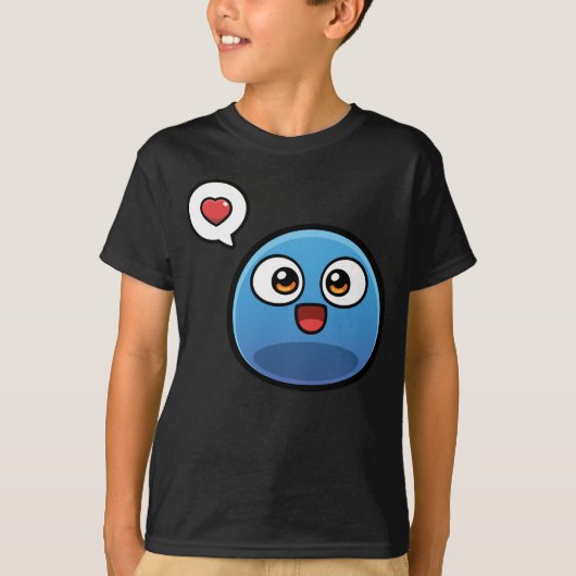 ブーイングの青プロダクト Tシャツ (正面)