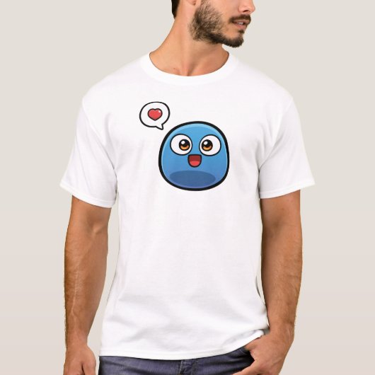 ブーイングの青プロダクト Tシャツ (正面)