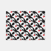 ブーイングのEmojiの幽霊 フリースブランケット (正面(横))