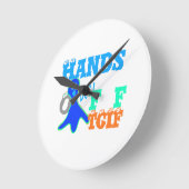 ブーイングを完成して下さい! TGIFは神を金曜日Hakunaのマット感謝していしています ラウンド壁時計 (傾斜)