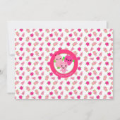 ブーイングモンスターの女の子のベビーシャワーの招待をかいま見て下さい 招待状 (裏面)