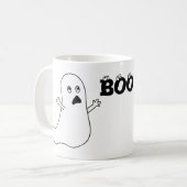 ブーイング! かわいいおびえさせていた幽霊の漫画 コーヒーマグカップ (正面左)