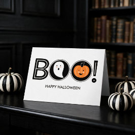 ブーイング! ハッピーハローウィンの挨拶状 カード