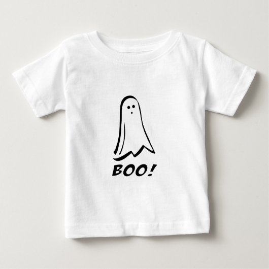 ブーイング! ハロウィンのかわいいTシャツ: ベビー、子供ハロウィン ベビーTシャツ (正面)
