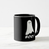 ブーイング! ハロウィンの幽霊のハロウィンのかわいいマグ マグカップ (正面右)