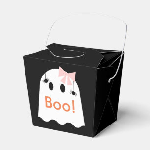 ブーイング! ハロウィンの幽霊の女の子の黒の好意のギフト用の箱 フェイバーボックス