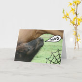 ブーイング!  ハロウィンの馬 カード (黄色い花)