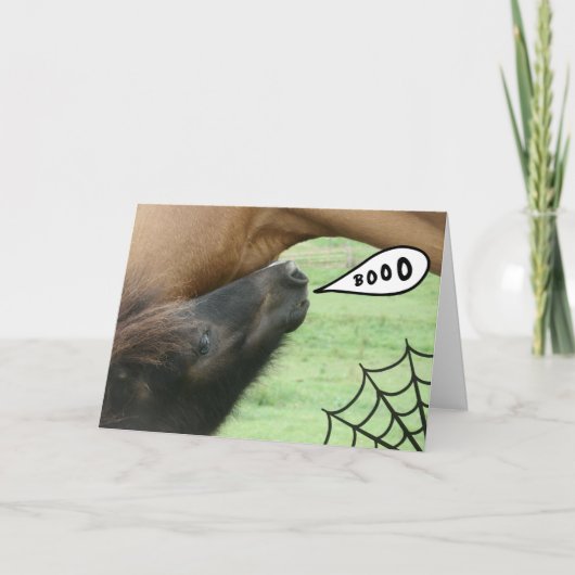 ブーイング!  ハロウィンの馬 カード (正面)