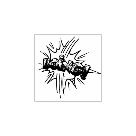 ブーイング！ヴィンテージ漫画ブックスチームパンクアポップ・アートのート ラバースタンプ (インプリント)