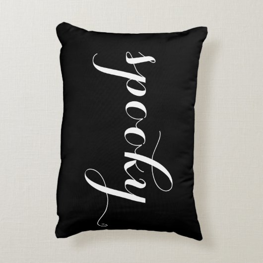 ブーイング! 及びハロウィンの不気味な二重味方された枕 アクセントクッション (裏面(縦))